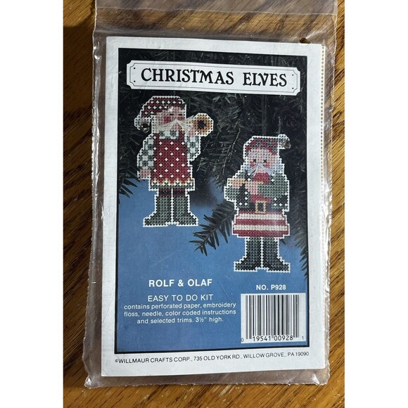 Tristan & Wilmaur Tree Pillow and Xmas Elves Ornaments Counted Cross Stitch Kits - Picture 4 of 4